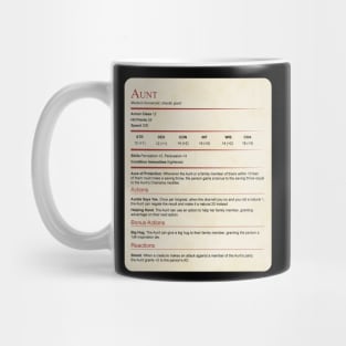 D&D Aunt Statblock Mug